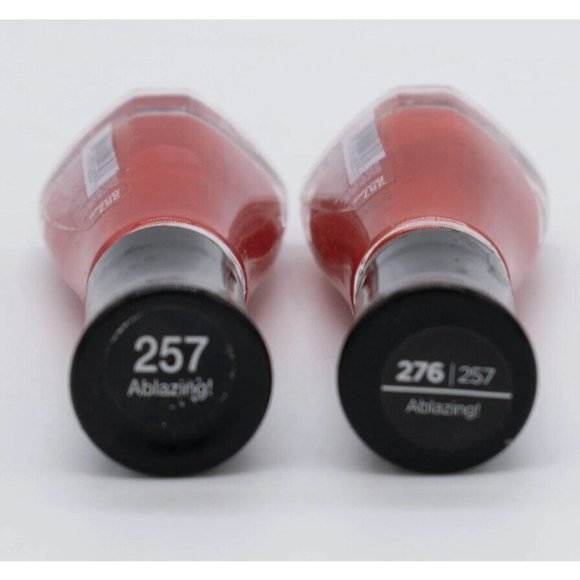 2X Sally Hansen Insta-Dri Nail Color Polish 257 / 276 ABLAZING! 0.31 fl oz - Picture 3 of 3
